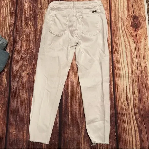 Women’s KanCan White Skinny Jean Raw Edge Ankle 11/29 - Picture 6 of 7